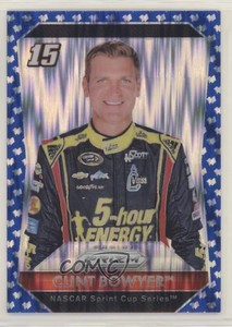 2016 Panini Prizm NASCAR Blue Flag Prizm /99 Clint Bowyer #15