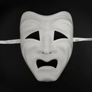 Blank Masquerade Mask Men Unpainted Play Mask - Picture 1 of 4