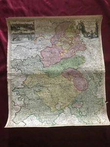 Tabula Geographica Campaniae Specialis 1664/1710-Homann Johann Babtiste-FRANCE - Picture 1 of 8