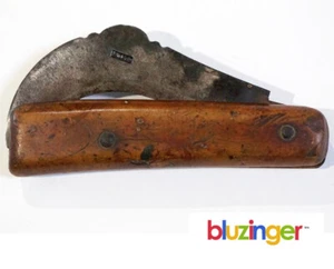 Unusual Antique HAWKBILL Hook Blade Folding Pocket Knife Tool Marked - Picture 1 of 12