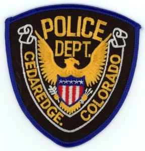 COLORADO CO CEDAREDGE POLICE NICE SHOULDER PATCH SHERIFF - Picture 1 of 1