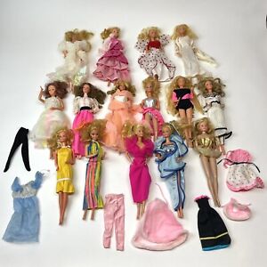 Vintage 1966 Barbie Dolls Lot Of 15 Dolls And Clothing Various Conditions
