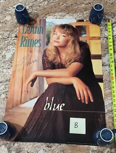 LeAnn Rimes REAL hand SIGNED  Autographed Promotional Poster "blue" 1996 B - Picture 1 of 8
