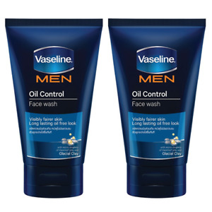 Vaseline MEN Oil Control Face Wash for Visibly Fairer Skin Long Lasting 100g x2