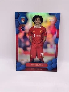 TOPPS Liverpool Fan Set 2024-25 Jayden Danns ROOKIE 034/175 PARALLEL - Picture 1 of 3