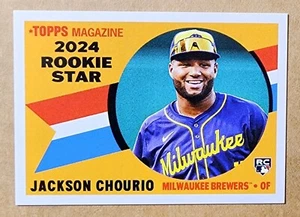 2024 Topps Throwback Thursday Set 45 Jackson Chourio #133 RC Rookie TBT 1960 - Picture 1 of 2