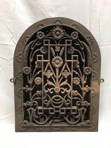 Antique Cast Iron Arched Top Wall Register Heat Grate 9x13 Old Vintage 918-23B Cover