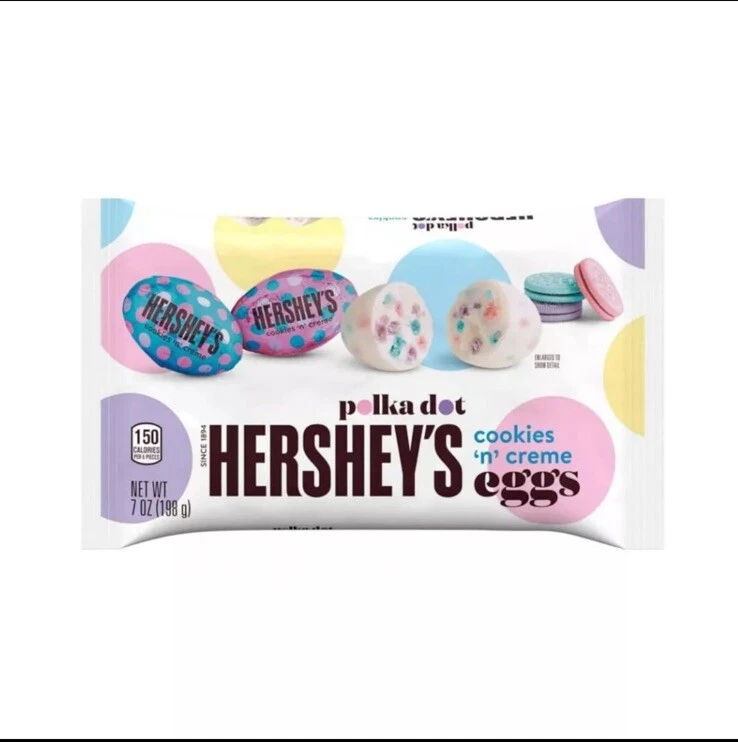Hershey's Cookies'N'Crème Huevos a Lunares Caramelo de Pascua - Lote de 5 8,5 OZ Foto 1 de 1