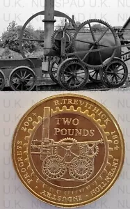 2004 Moneda conmemorativa de 2 libras 200 años de la máquina de vapor dos libras - Imagen 1 de 3