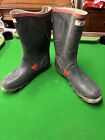Black And Red Argyll Gates Mid Length Wellies Made In Britain Size 12