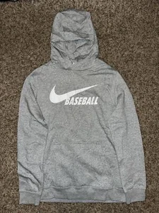 Nike Big Kids (Boy’s) Baseball Club Fleece Pullover Grey  Hoodie Sweatshirt - Picture 1 of 9