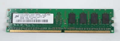 Micron 256MB DDR2 PC2-3200U RAM MT8HTF3264AY-40EB3 400MHz CL3 Desktop Memory - Image 1 of 4