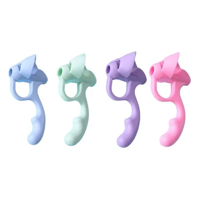 Soft Silicone Pen Grip Writing Aid Gripper Ergonomic Five Finger Pens Grips - Image 1 of 4