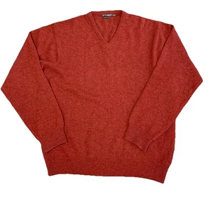 EUC Peter Millar 2XL 100 % Kaschmir hergestellt in Italien V-Ausschnitt gebrannt rot Golf Langarm - Bild 1 von 7