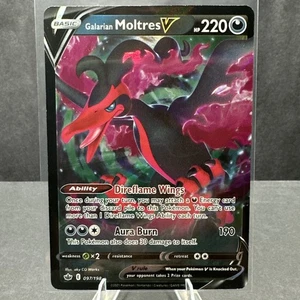 Galarian Moltres V 097/198 Chilling Reign Sword & Shield UR Pokemon TCG Card NM - Picture 1 of 2