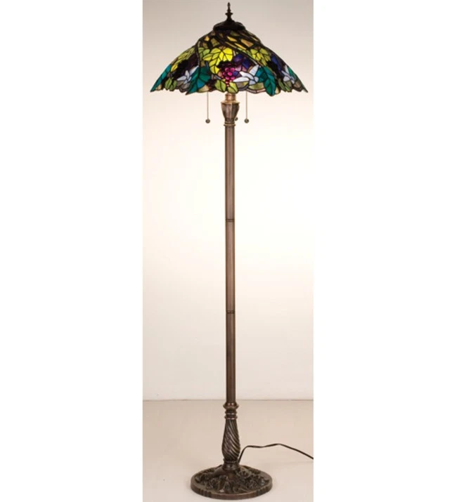 Meyda Tiffany 99339 Spiral Grape Floor Lamp 64.5" H