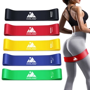 Resistance Loop Exercise Bands Set of 5 for Women Men Legs Butt Arms Shoulder... - Picture 1 of 8