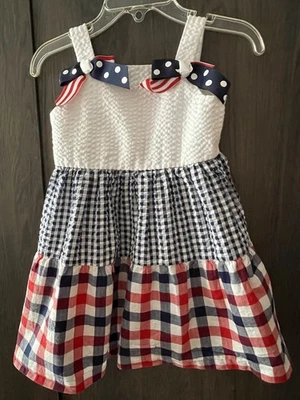 Bonnie Baby Girl Sundress-Size 18M-Red,White,Blue - Image 1 of 4
