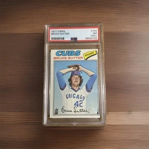 1977 Topps #144 Bruce Sutter Rookie PSA 7 NM (OC) - Picture 1 of 3