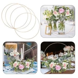 4 piezas marcos de guirnalda de hierro atrapasueños para hacer anillos aro floral para novia - Imagen 1 de 20