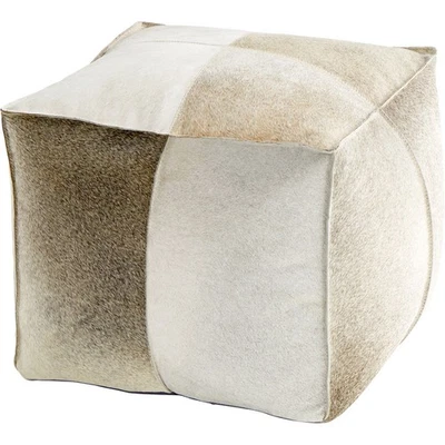 Cyan Design 10129 Brixton 19 inch Grey Pouf - Image 1 of 3