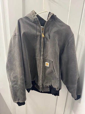 Vintage Carhartt Jacket Mens XXL (Fits L/XL) Black – EXTREMELY Distressed J03  - Image 1 of 4