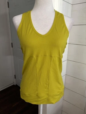 Camisa Icebreaker Mujer Grande Amarilla Lana Merino GT Racerback Tank Atlética Foto 1 de 4