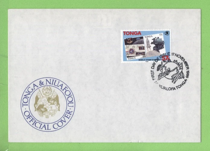 Tonga 1989 World Stamp Expo '89 International Stamp Exhibition FDC - Image 1 of 1