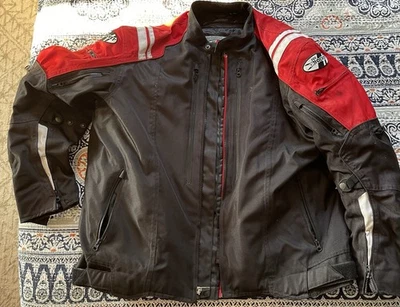 Chaqueta de motocicleta Joe Rocket armadura completa textil roja/negra para hombre 2XL como nueva Foto 1 de 3