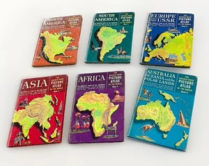 Goldenes Buch Bilderatlas der Welt Vintage Buch 6er Set - 1960 (M) - Bild 1 von 15