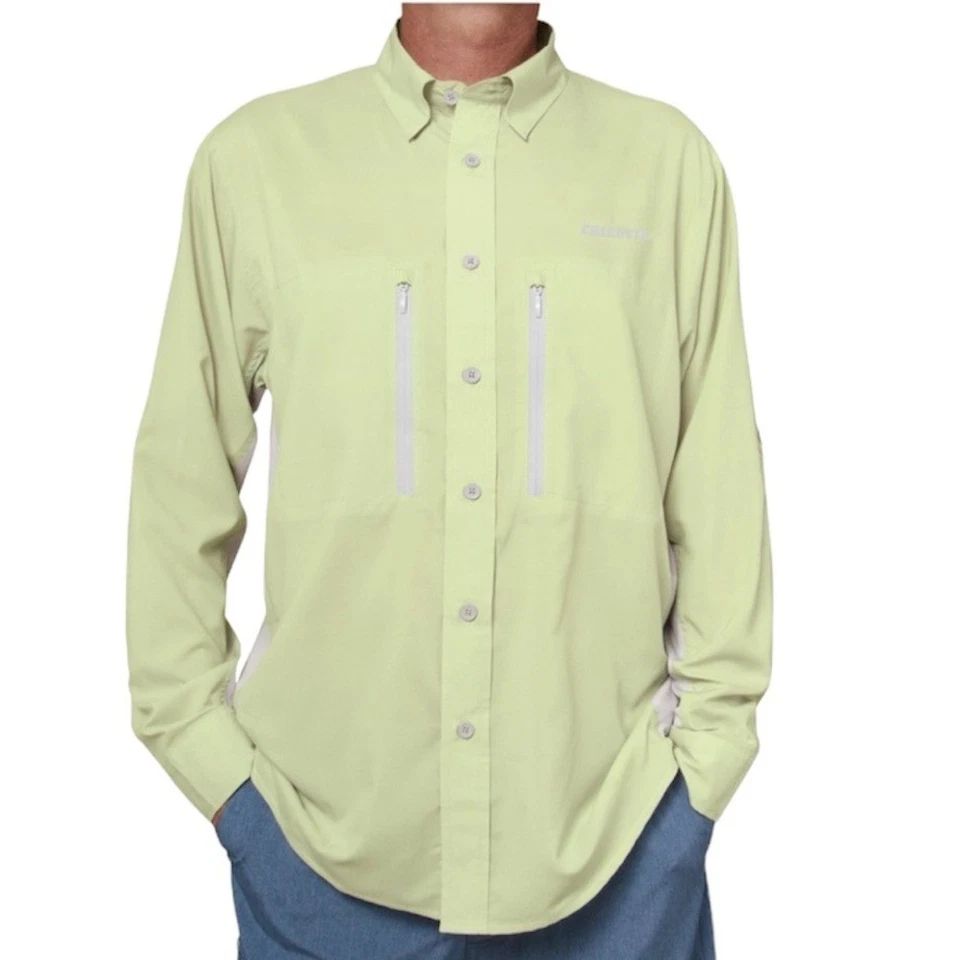 Calcutta Long Sleeve Performance Fishing Shirt Light Green Size 2XL NWT/NEW - Image 1 of 4