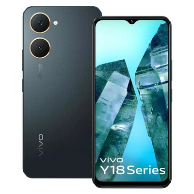 vivo Y18i 4G (Nero 64 GB 4GB RAM)6.56" 13MP Dual Sim Sbloccato Versione Globale. - Immagine 1 di 4