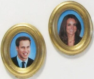 William & Kate Engagement Portraits 9661 Jacqueline's DOLLHOUSE Miniature - Picture 1 of 2