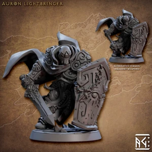 Auron Lightbringer, Golem Paladin| Artisan Guild | 3D Printed RPG Wargaming Mini - Picture 1 of 1