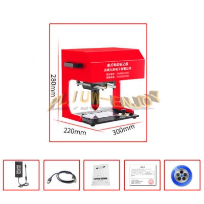 Electric Nameplate Marking Machine Metal Plate PVC Tags Dot Pin Marking 220V - Image 1 of 4