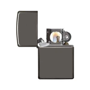 Zippo - Black Ice Finish Lighter With Fluid And Flints - Picture 1 of 4