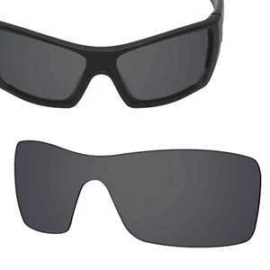 Ersatzgläser für Oakley Batwolf Sonnenbrille einfarbig schwarz polarisiert UVA & UVB - Bild 1 von 5