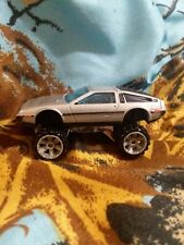 Custom Hot Wheels DeLorean 4x4 Monster jam truck w/ display case! Rare 1/1
