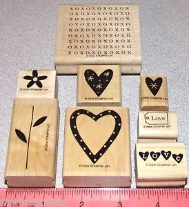 Flowers Love Background XO's Hearts Stamp Set by Stampin Up Love is in the Air - Picture 1 of 8