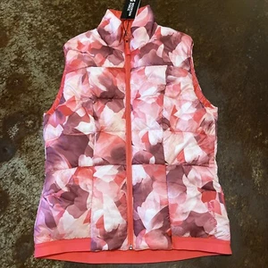 MOUNTAIN FORCE WOMEN'S IN BLOOM REVERSIBLE VEST Flamingo Medium NWT! $300-400! - Picture 1 of 12