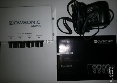 NOWSONIC AMPLIX  4 Kanal Verstärker für Kopfhörer inkl. Netzteil und Anleitung - Bild 1 von 3