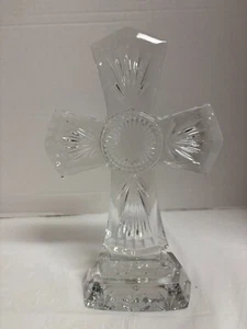 Royal Limited 24% Lead Crystal Diamond Cut 10x6.5” Cross Made In Czech Republic - Picture 1 of 8