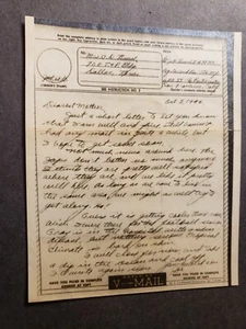APO 33 DREGER HARBOR, NEW GUINEA 1944 WWII Army Cover 136 Infantry V-MAIL letter - Picture 1 of 3