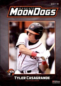 2019 Mankato MoonDogs Team Issue #7 Tyler Casagrande Leesburg Pennsylvania Card