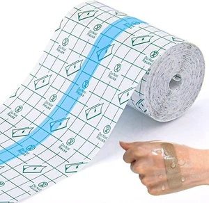 Waterproof Transparent Bandage 10cm x 10m Disposable Film Wound Dressing Cuttabl - Picture 1 of 8