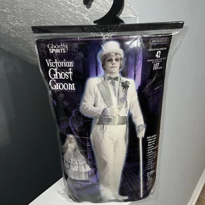 Ghostly Spirits Victorian Ghost Groom Halloween Mens Costume Up To 42” Chest Sz - Picture 1 of 6