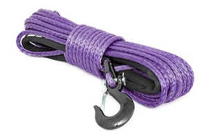 Cuerda de cabrestante sintética Rough Country, púrpura, 3/8" x 85', clasificación RS112 16.000 libras RS112 - Imagen 1 de 1