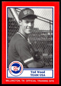 1990 Pan Am Team USA Red BDK 15 Ted Wood   USA  Baseball Card