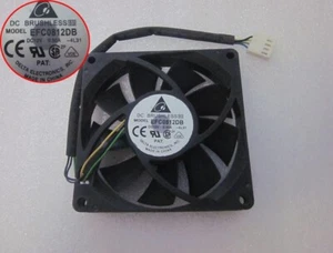 For Delta Electronics EFC0812DB 12 Volt 49 CFM 80 x80 x 15 Ball DC Brushless Fan - Picture 1 of 4