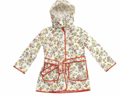 Impermeable floral Stella McCartney niños niñas 4 años naranja amarillo floral con capucha Foto 1 de 4